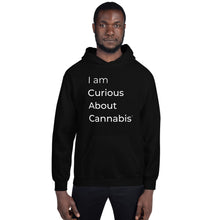 Load image into Gallery viewer, I am Curious About Cannabis Hoodie (White Text)
