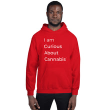 Load image into Gallery viewer, I am Curious About Cannabis Hoodie (White Text)
